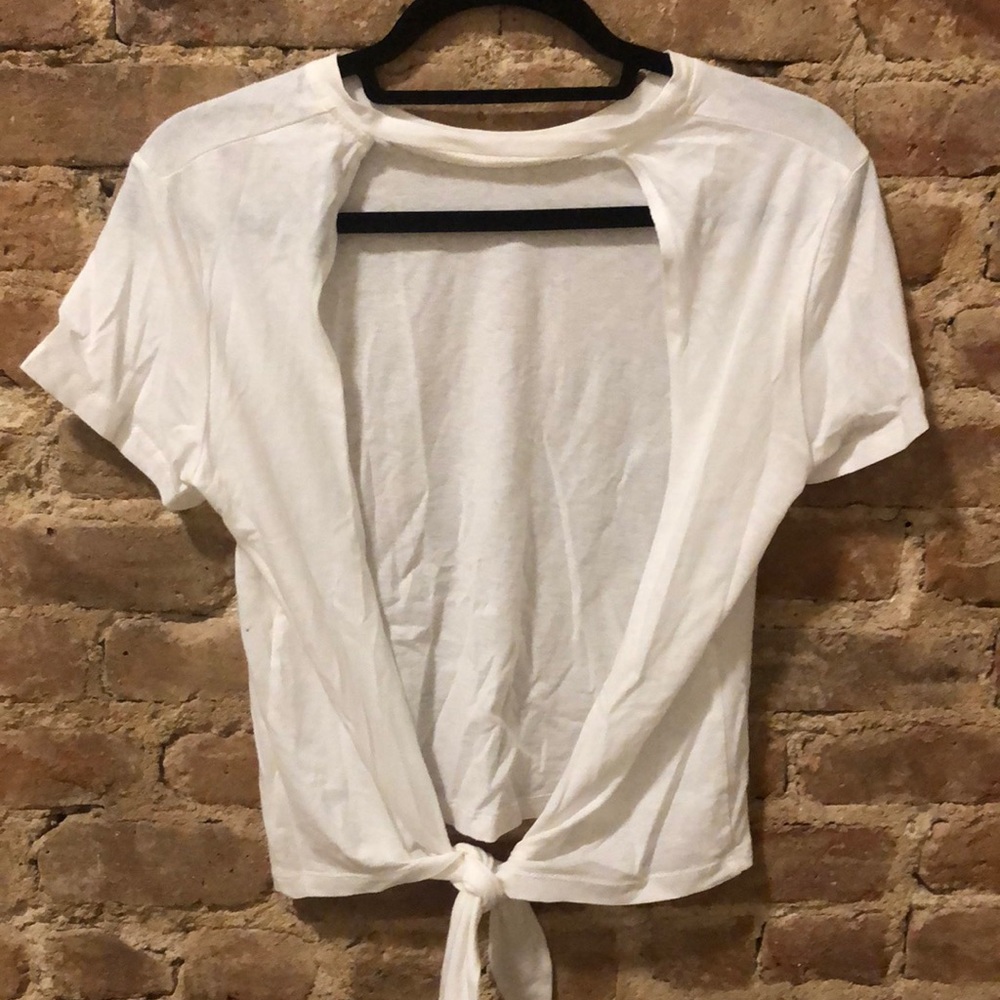 Open Back White Tee